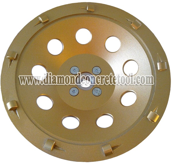 Quarter Round Segments PCD Cup Wheel with M14 Flange